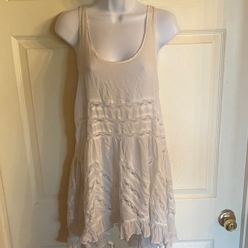 Free People Cream Sleeveless Top